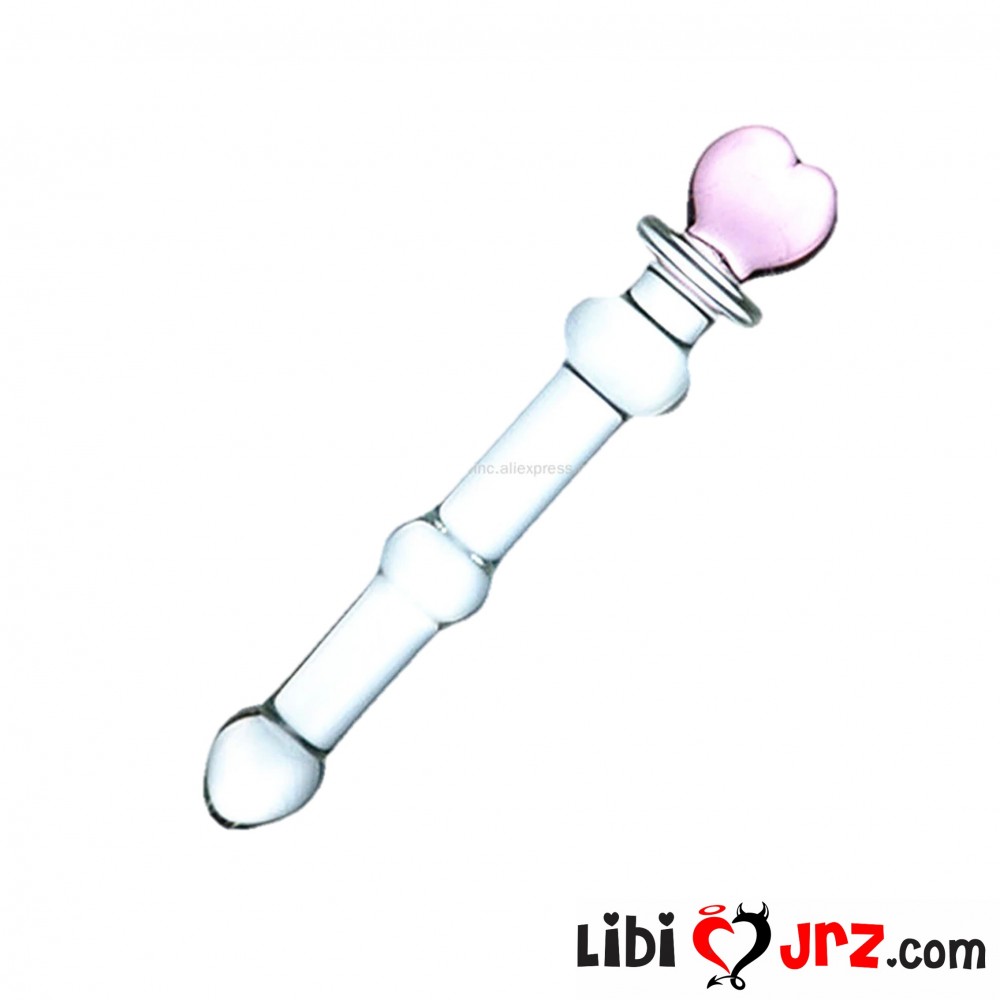 Sexshop Glass Dildo With Small Heart 6 inch Anal