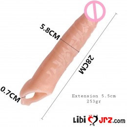 Sexshop Reusable Penis Sleeve For Men Big Penis Extender Condom Penis Extension Penis Enlargement Toy